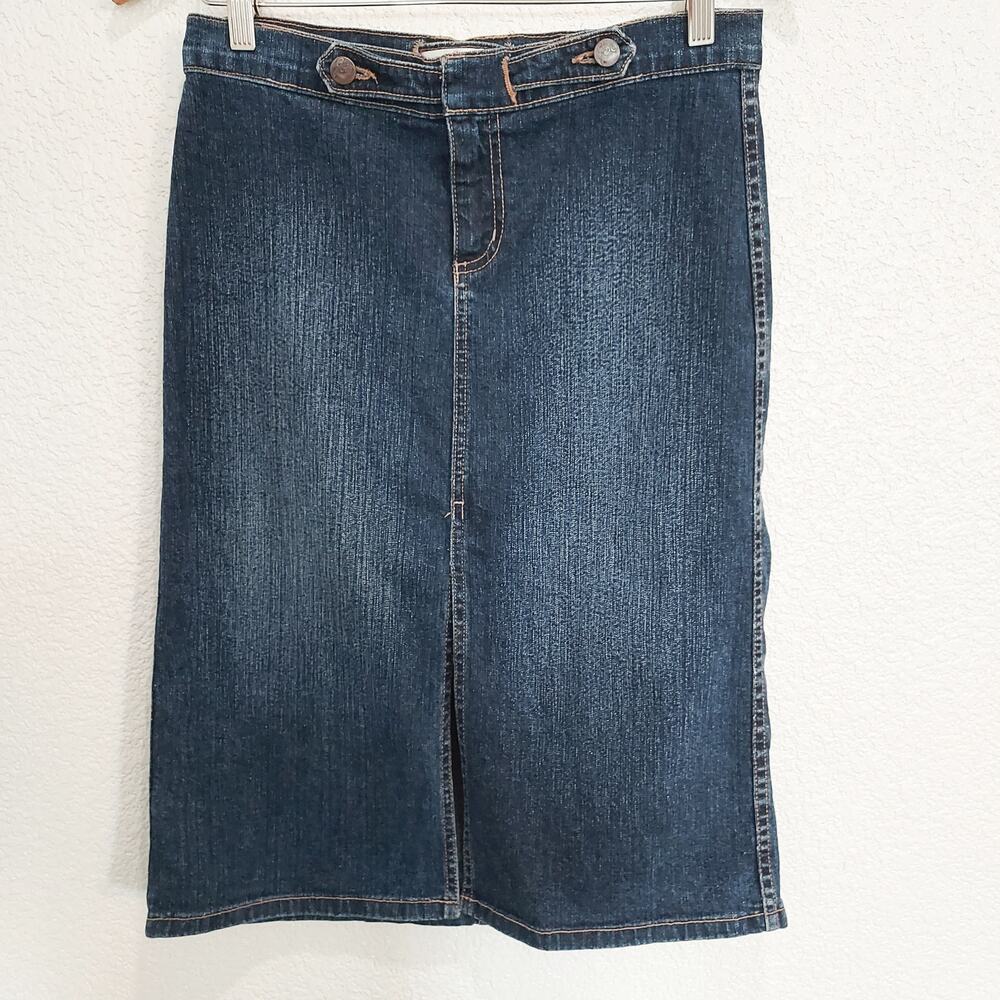 Vintage Joie Denim Midi Skirt Size 8